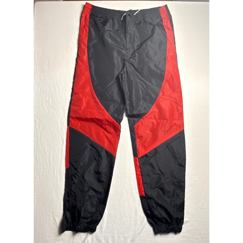 Vintage Nike Air Jordan Track Pants Mens XL Black Nylon Windbreaker Wings-2565